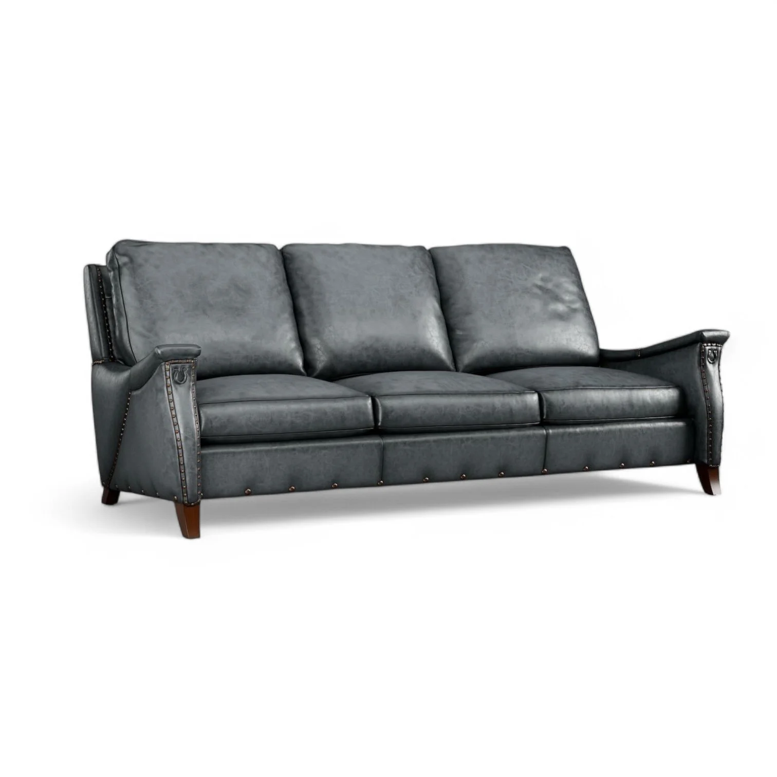 Corvallis Leather Sofa - Grey