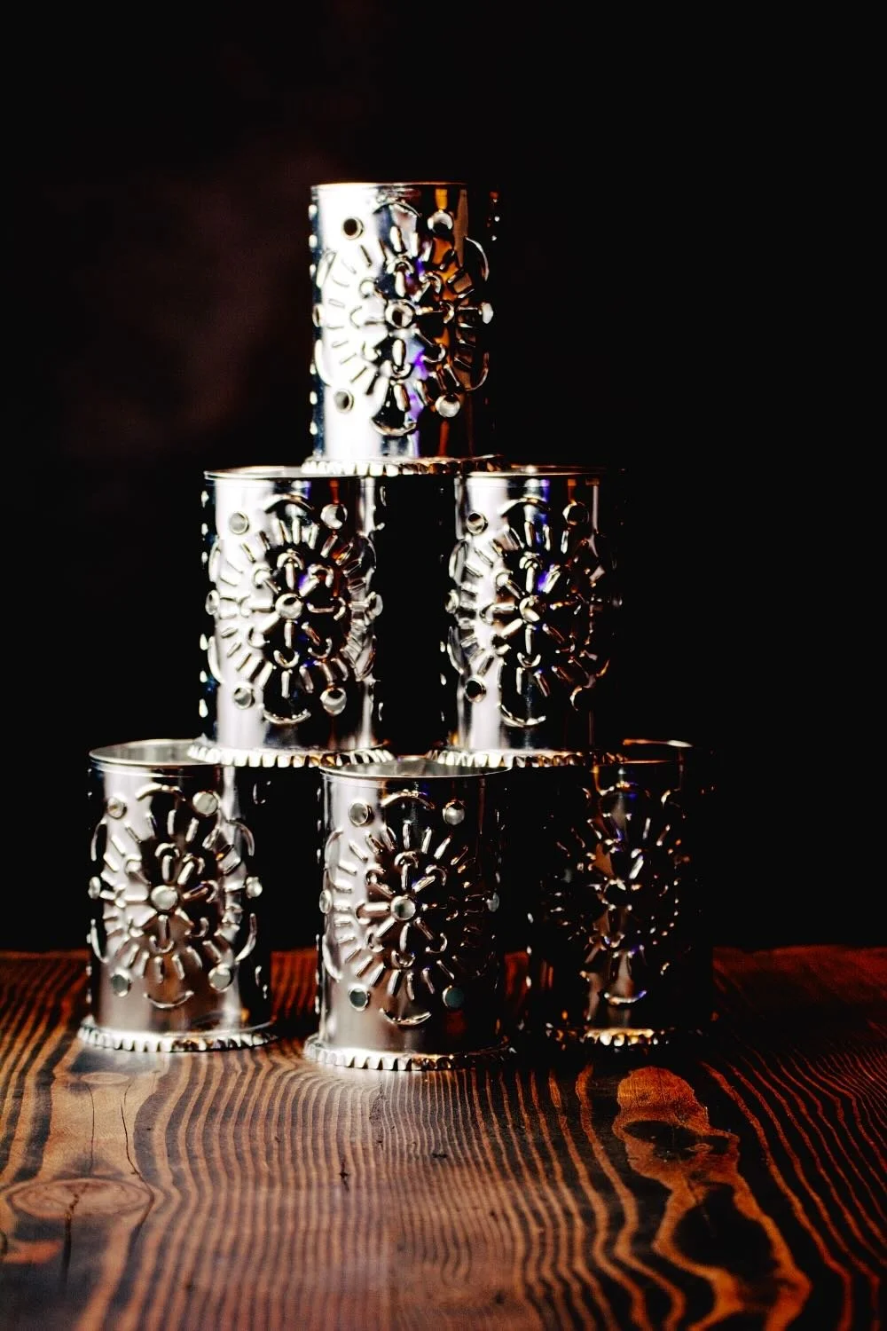 Silver Luminarias | Handmade Mexican Candle Holders