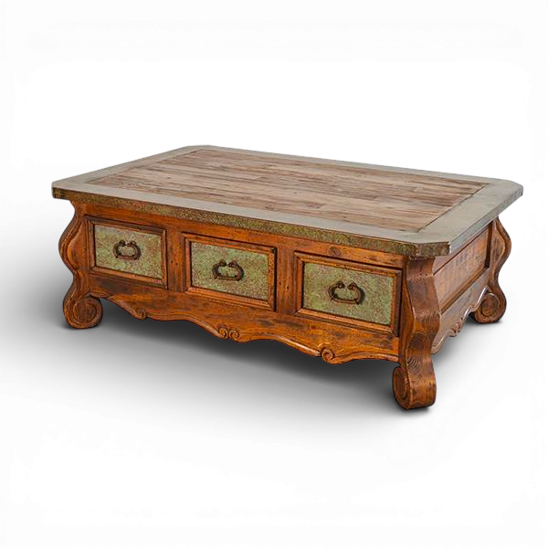 Bisbee Copper Coffee Table - Verdigris