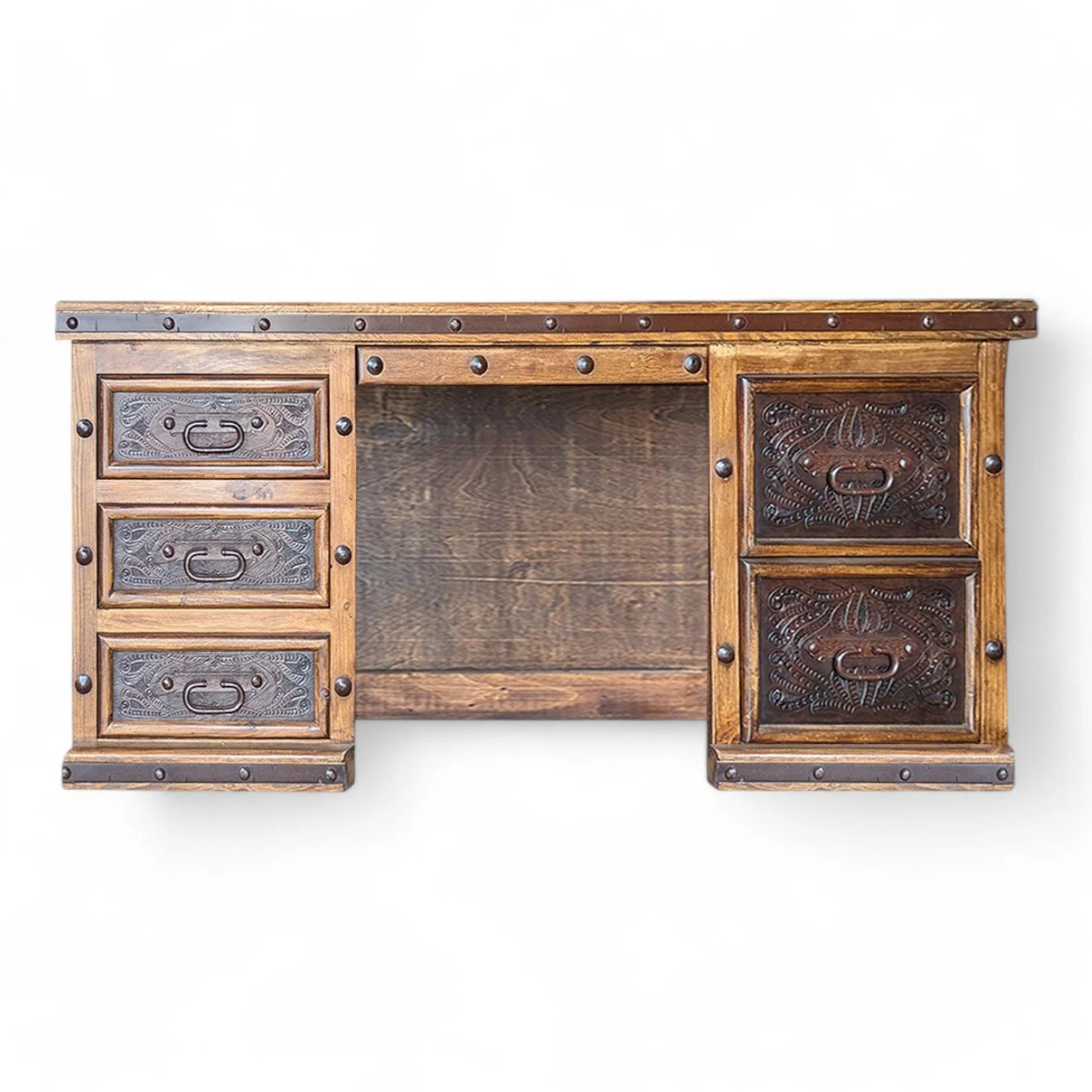 Hacienda Tooled Leather Desk