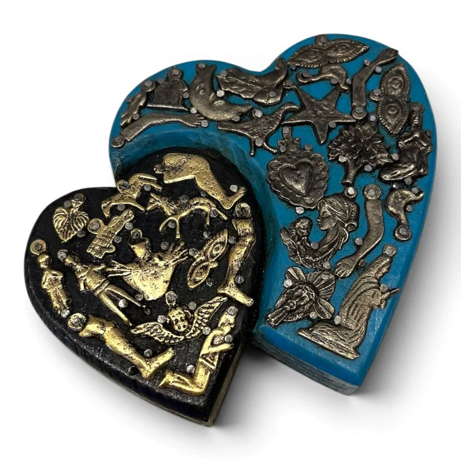 Dos Corazones de Milagros – Handmade Mexican Double Heart Wall Décor