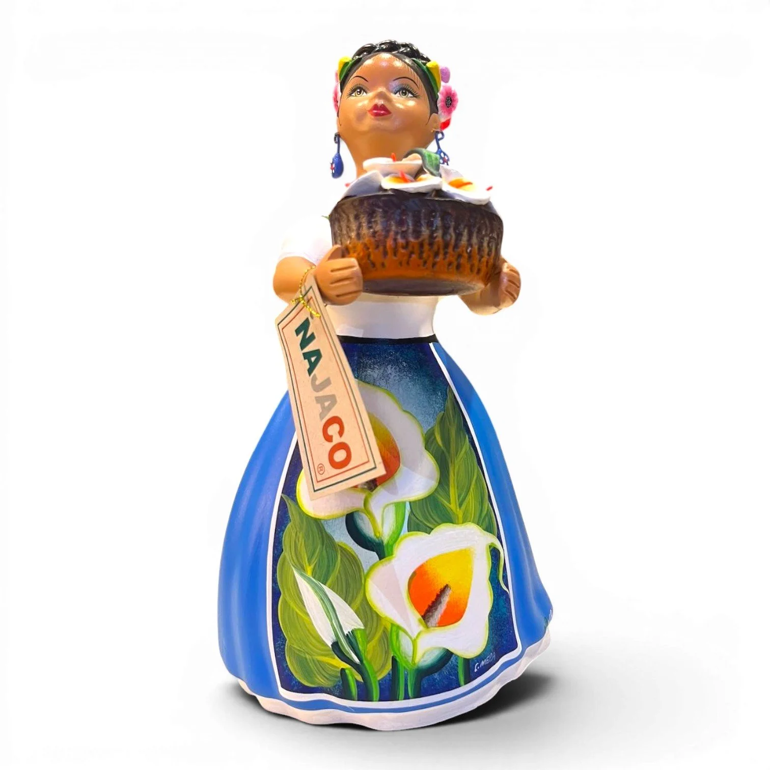 Handmade Mexican Najaco Lupita folk art doll from Tonalá Jalisco