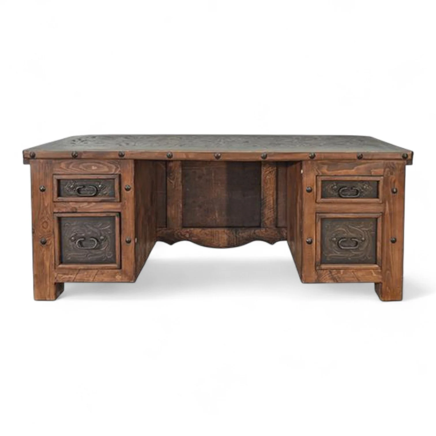 Dakota Tooled Leather Desk