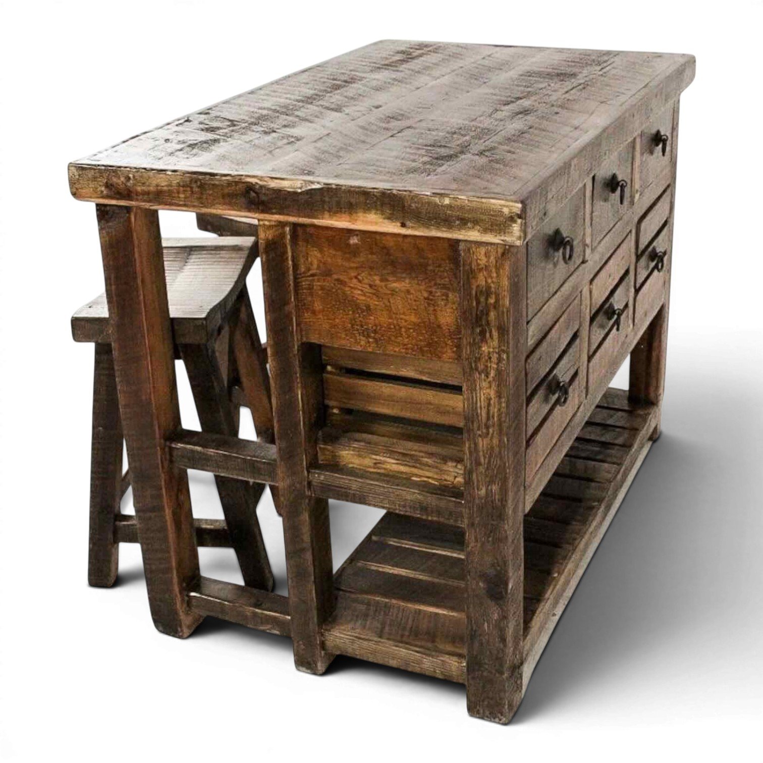 Bring rustic warmth and artisan craftsmanship to your kitchen with the Big Tex Kitchen Island. Handmade in Mexico