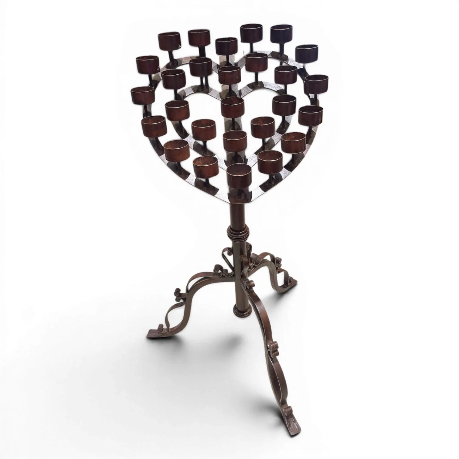 Candelabra de Corazón | Handmade Mexican Wrought Iron Centerpiece