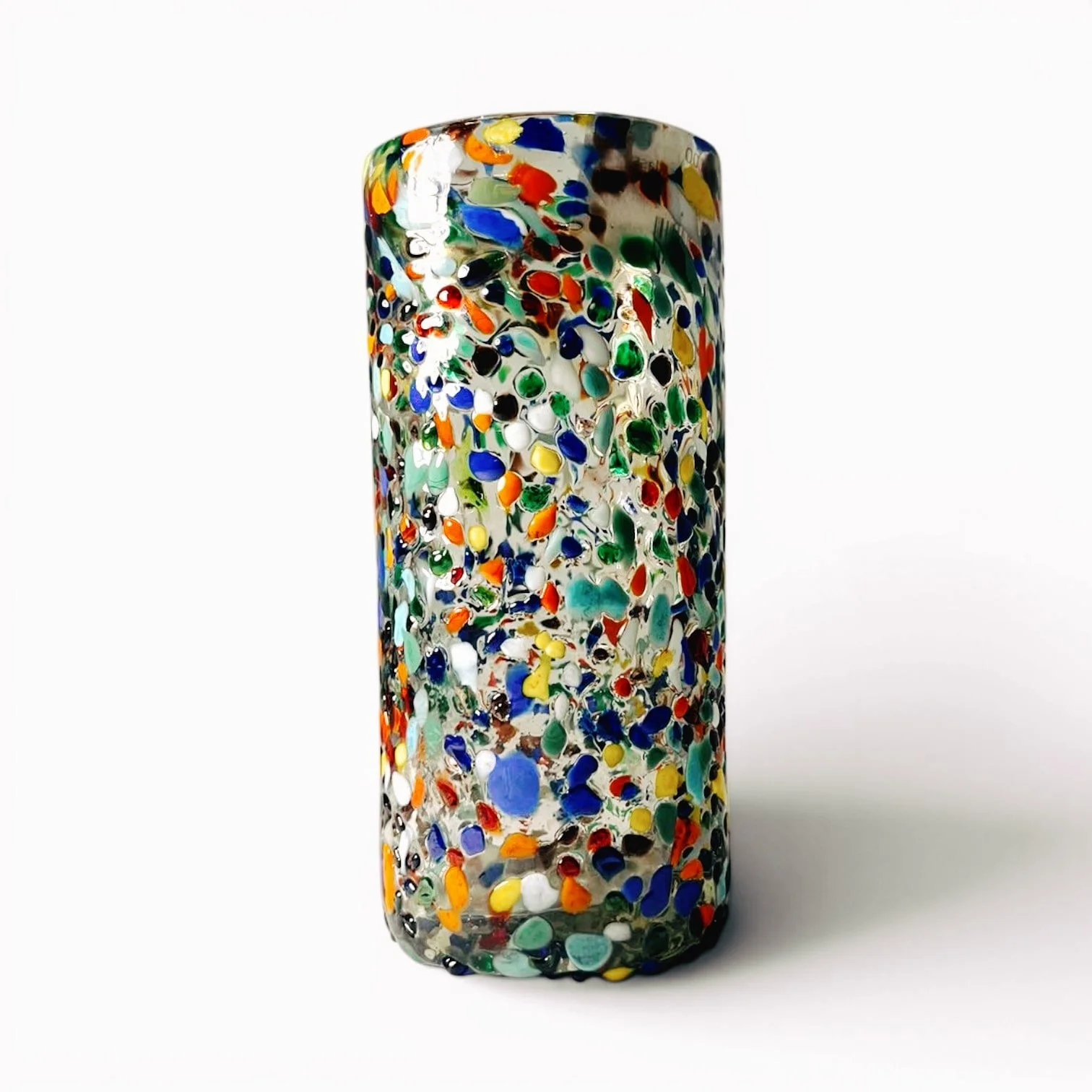 Guanajuato Collins Glass | Handmade Mexican Confetti Glass Tumbler