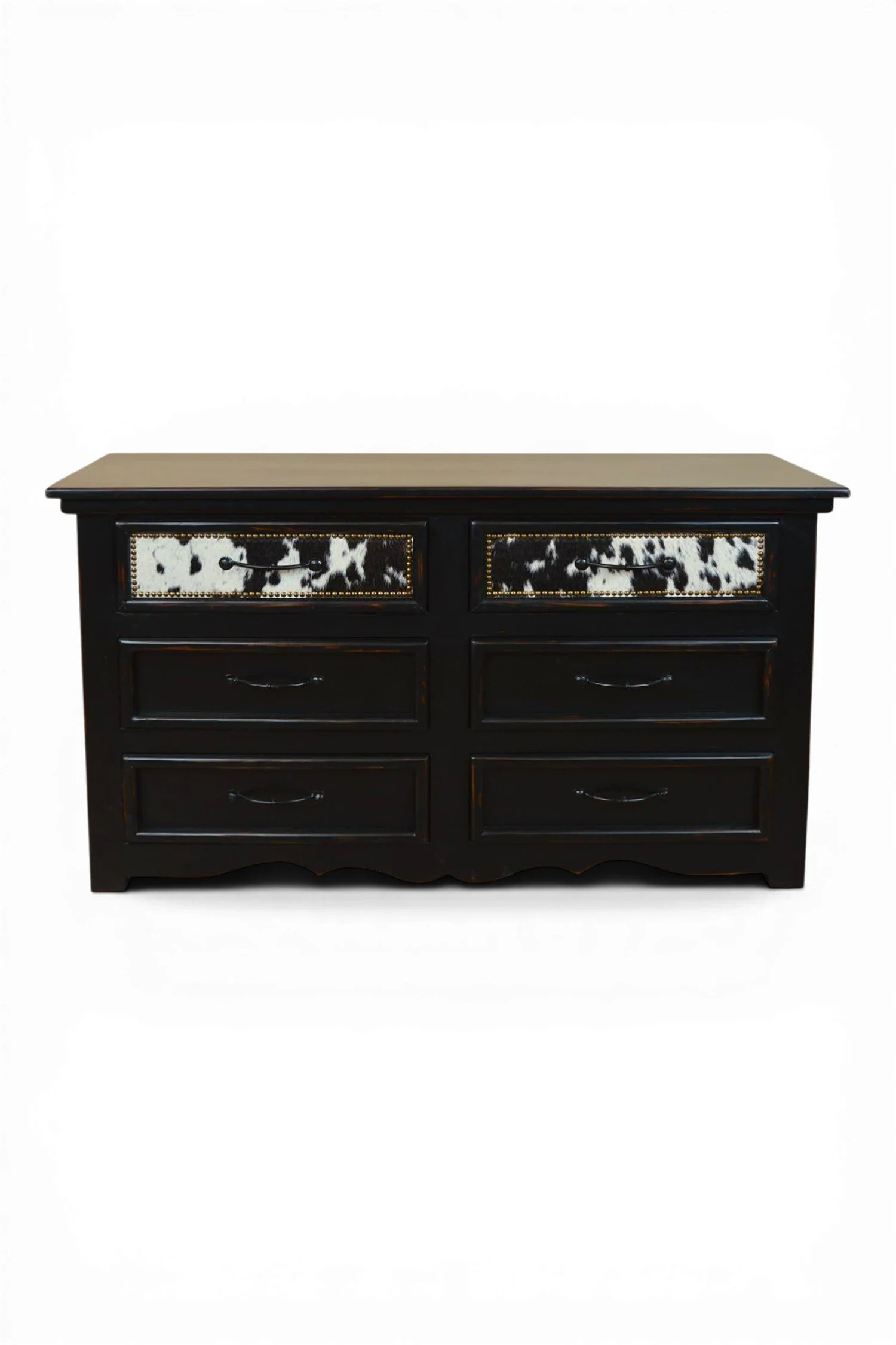San Saba Black & White Cowhide Dresser