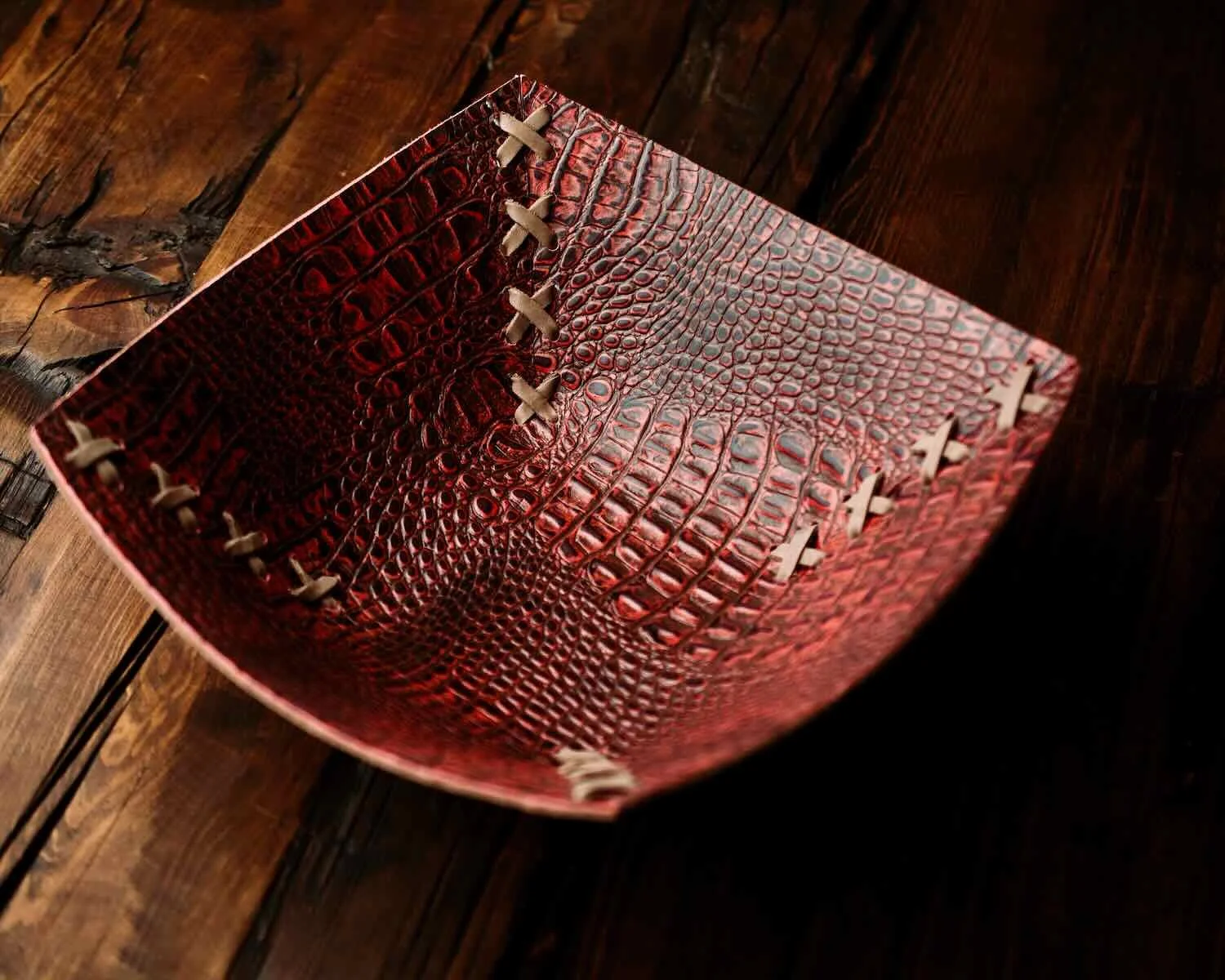 Brazilian Leather Bowl - Five