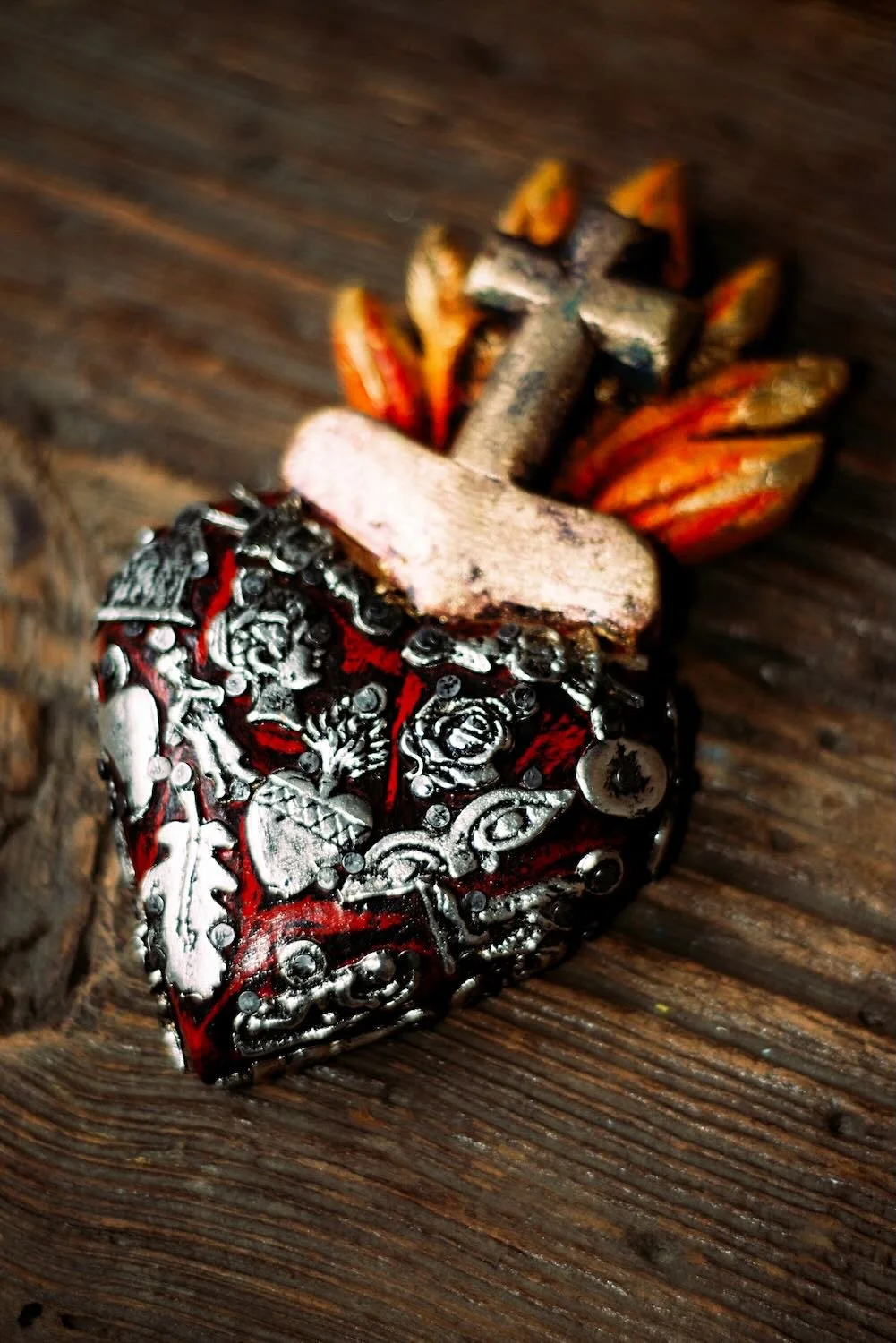 Milagros Corazón de Llama – Handmade Mexican Folk Art Heart