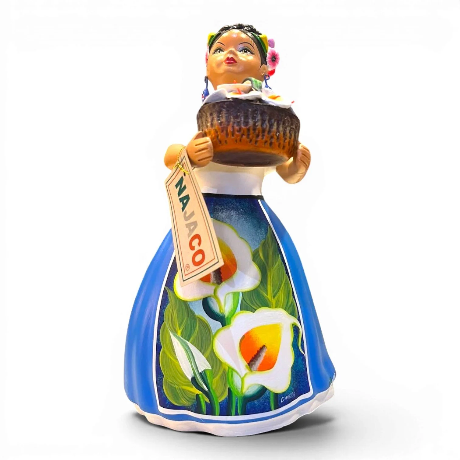 Handmade Mexican Najaco Lupita folk art doll from Tonalá Jalisco