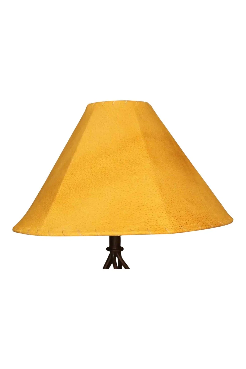 Shop Yellowstone Pigskin Lampshades handmade in Mexico. Authentic rustic lighting with natural pigskin, perfect for Western, lodge, and hacienda décor. - Yellow