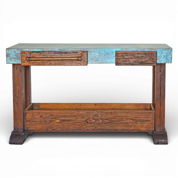 Fairbank Kitchen Island - Turquoise Copper