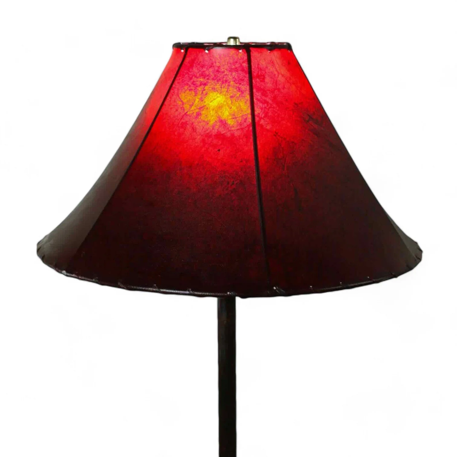 Rawhide Lampshade - Red