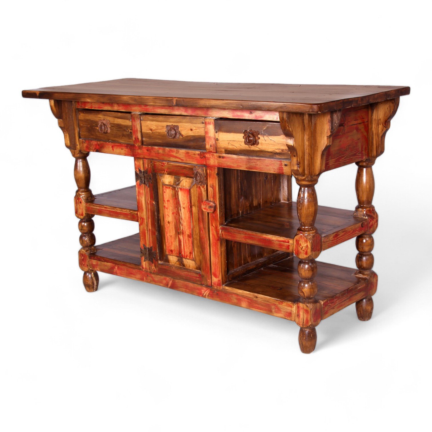La Fuente Kitchen Island - Red