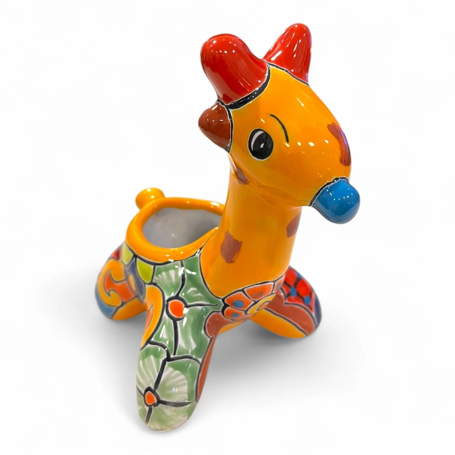 Talavera Giraffe Planter - Yellow