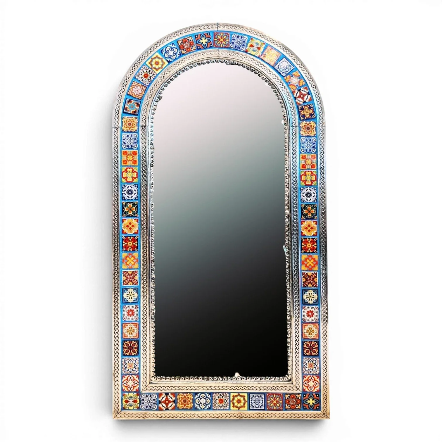 Arch Talavera Mirror | Handmade Mexican Tile Wall Mirror