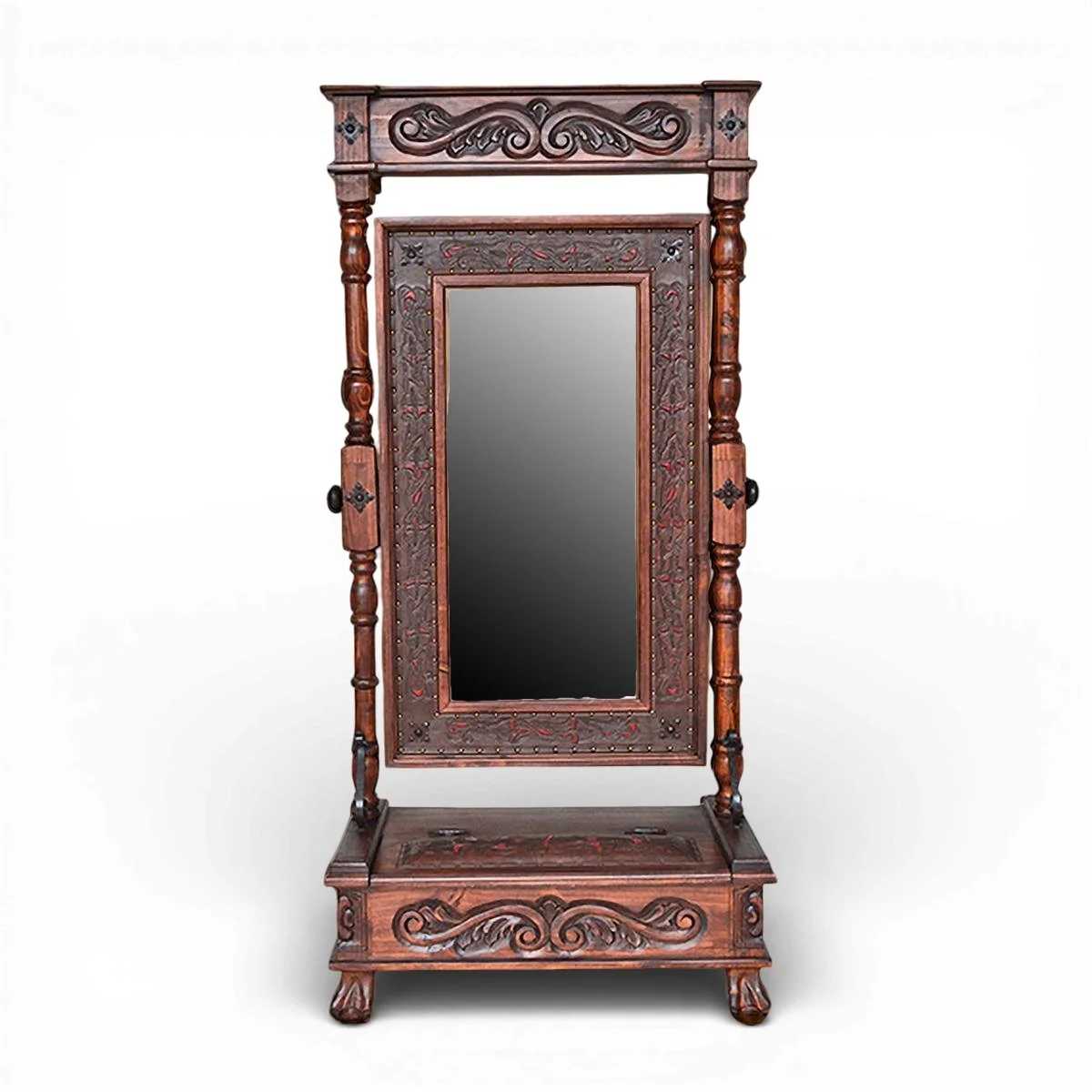 Santana Tooled Leather Hall Tree