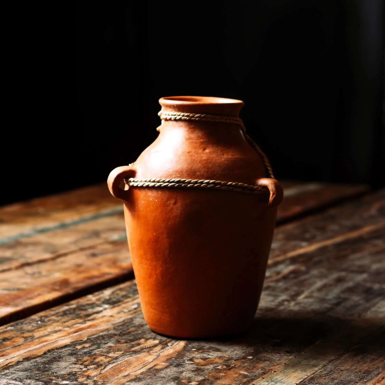 Handmade Terracotta Jug from Oaxaca, Mexico.