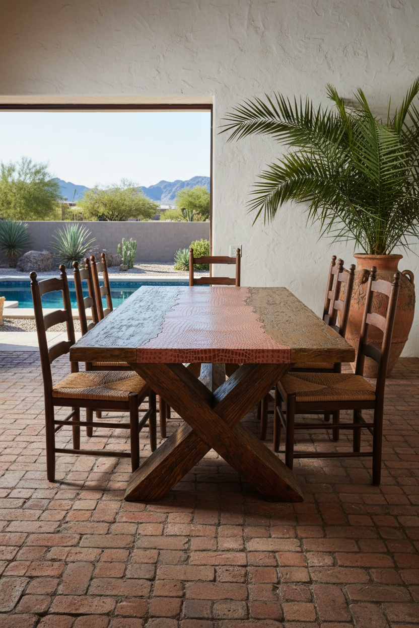 Artesia Leather Dining Table