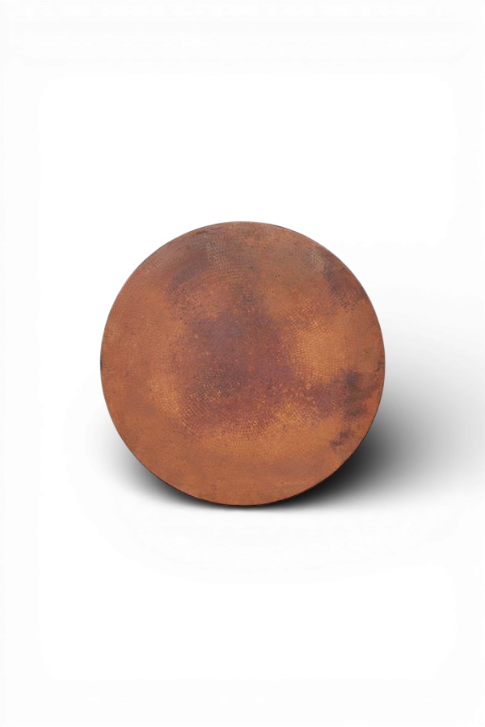 Shop a handmade copper bar table from Mexico. Solid wood base with hand-pounded copper top for rustic luxury entertaining spaces.