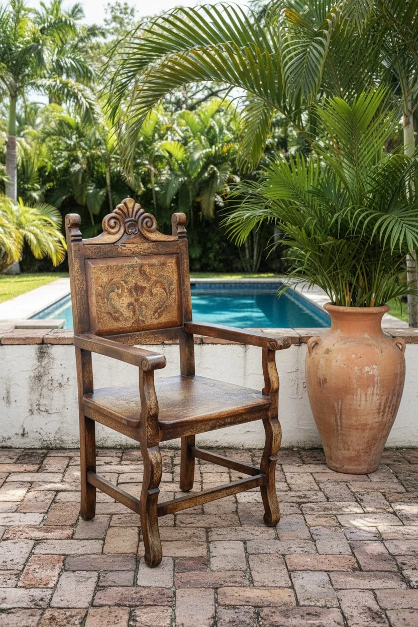 Cristo Del Pacífico Arm Dining Chair