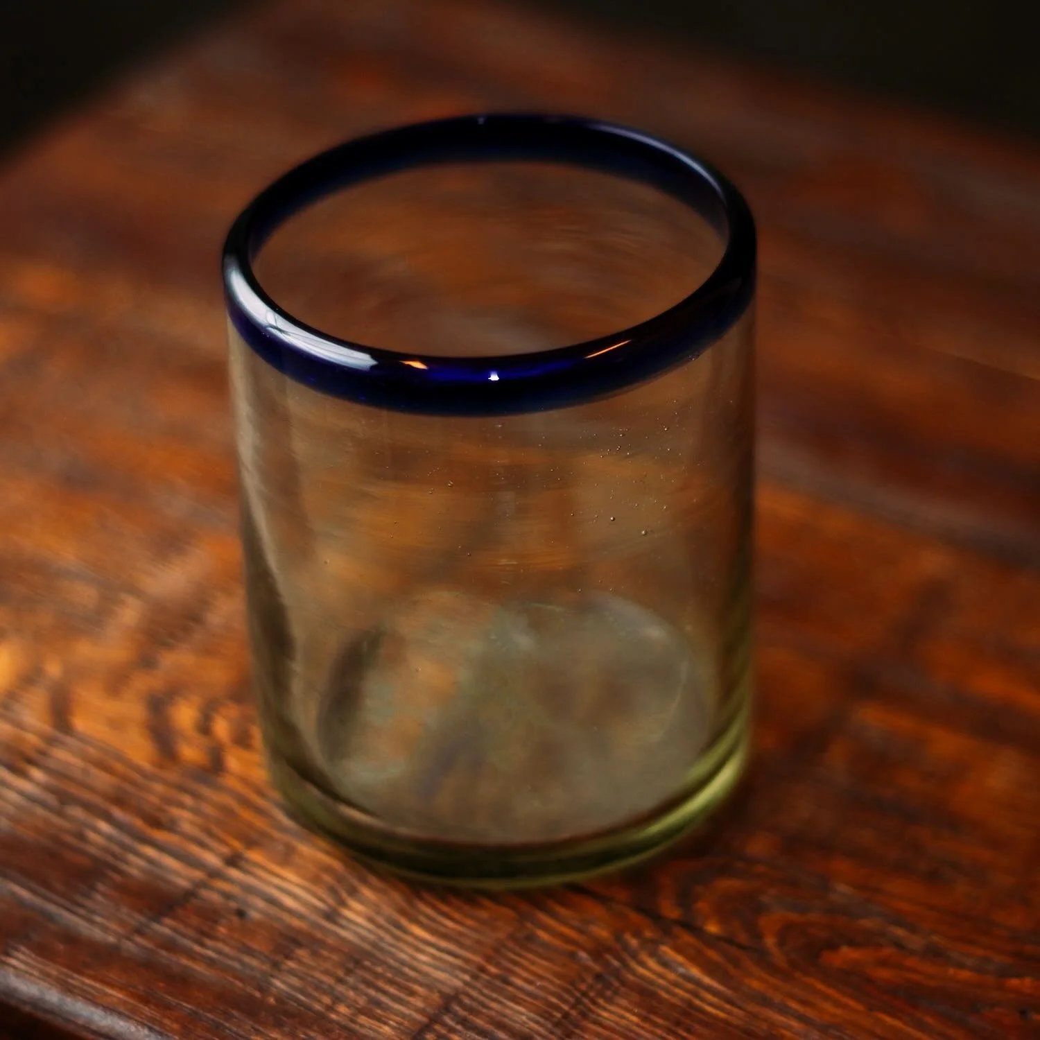 Cantina Short Glass - Blue Rim