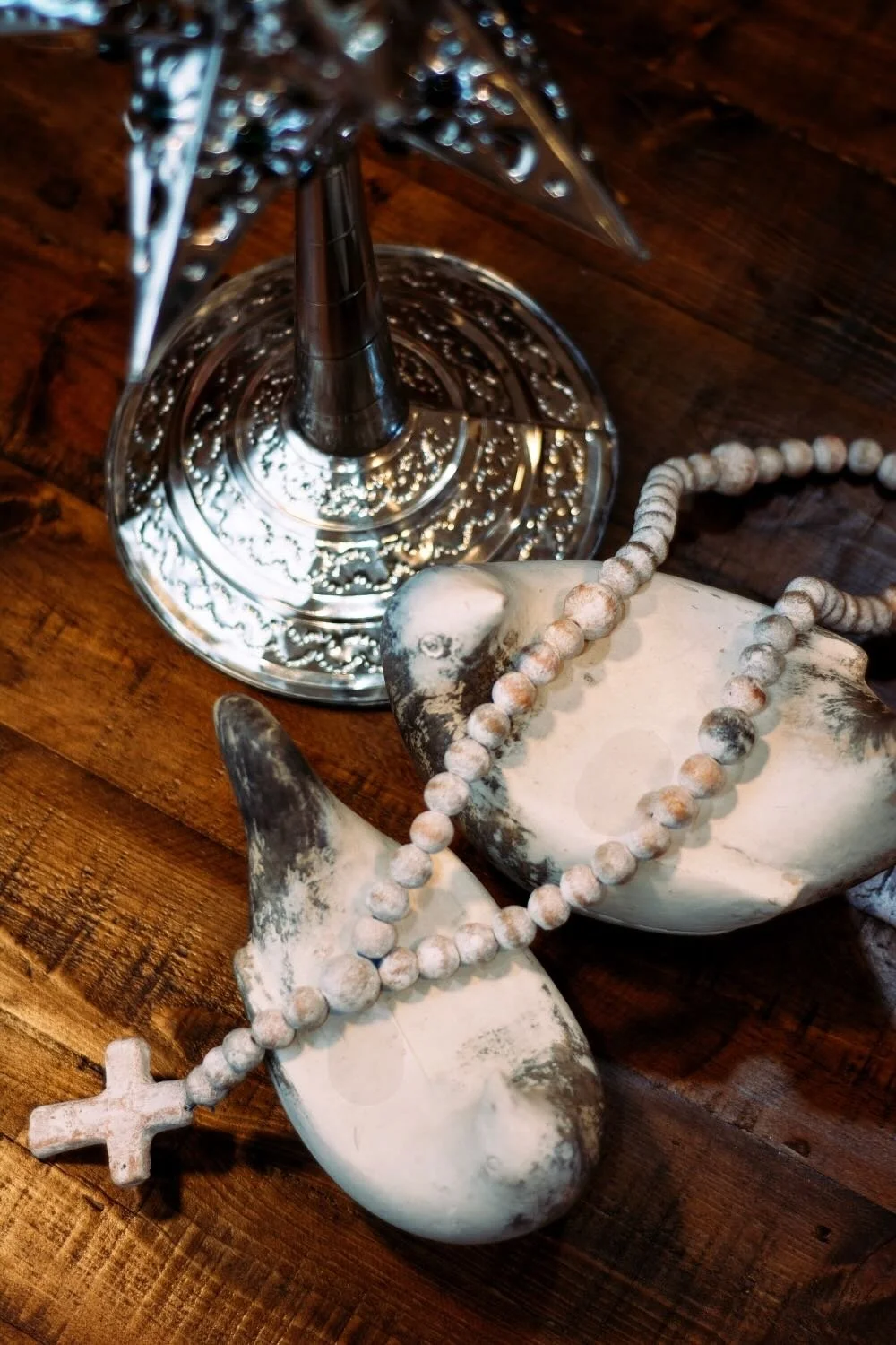 Distressed Clay Doves from Mexico