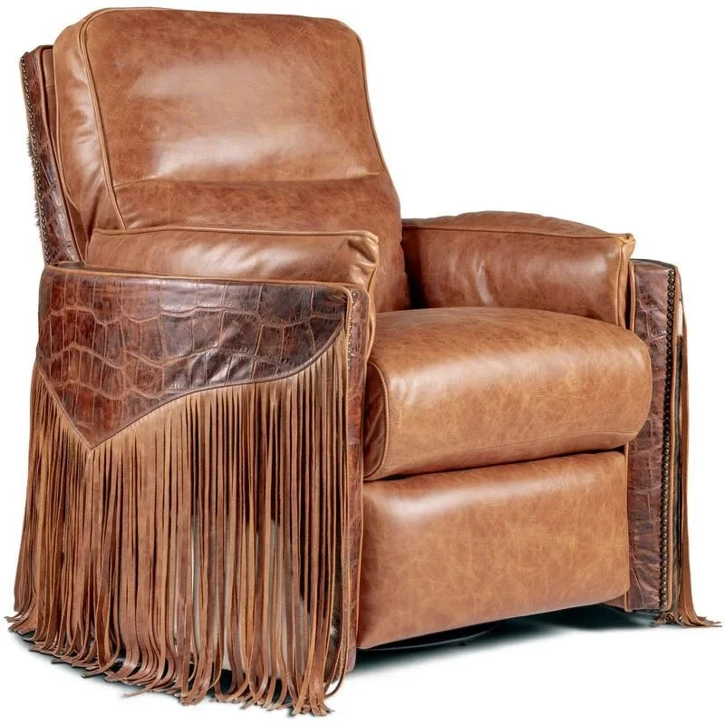 Maverick Leather & Cowhide Recliner | Western Leather Recliner