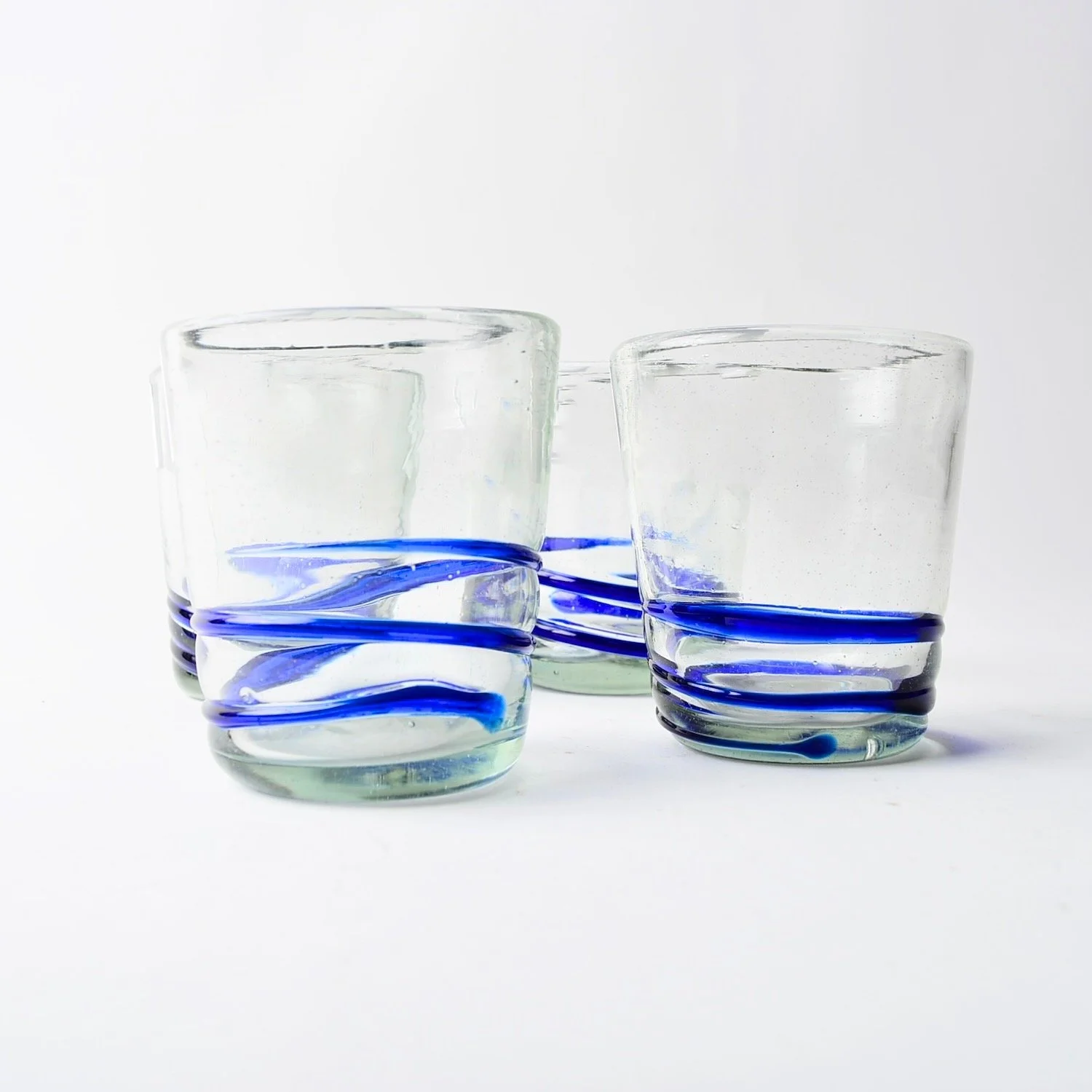 Cobalt Serpentine Glass 4 Set
