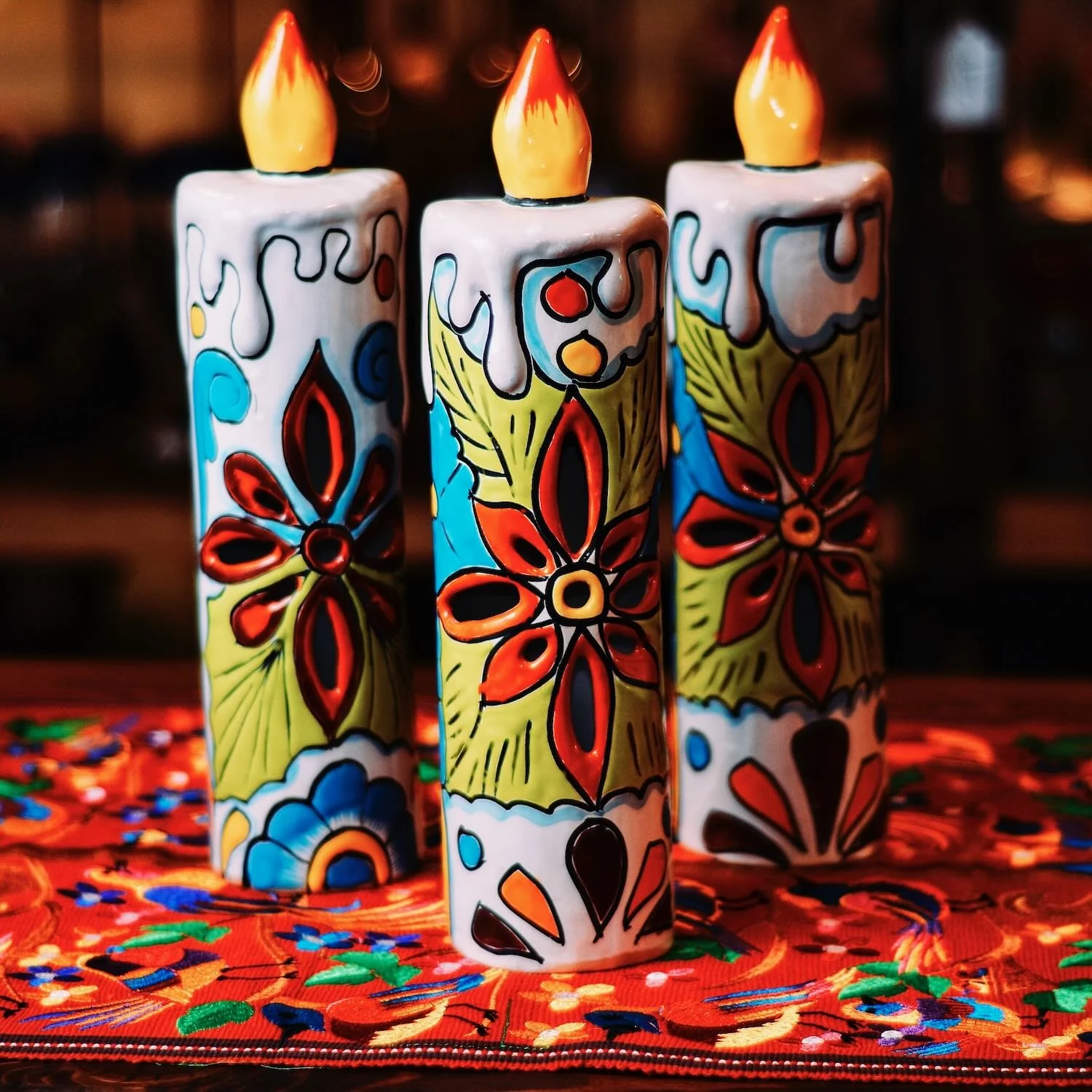 Talavera Candle