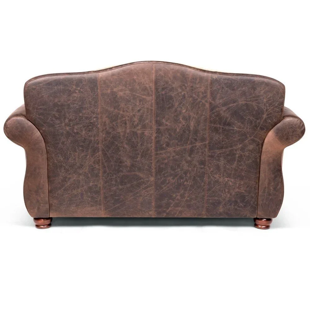 Montana Western Leather Sofa | Handcrafted Top-Grain Leather Sofa