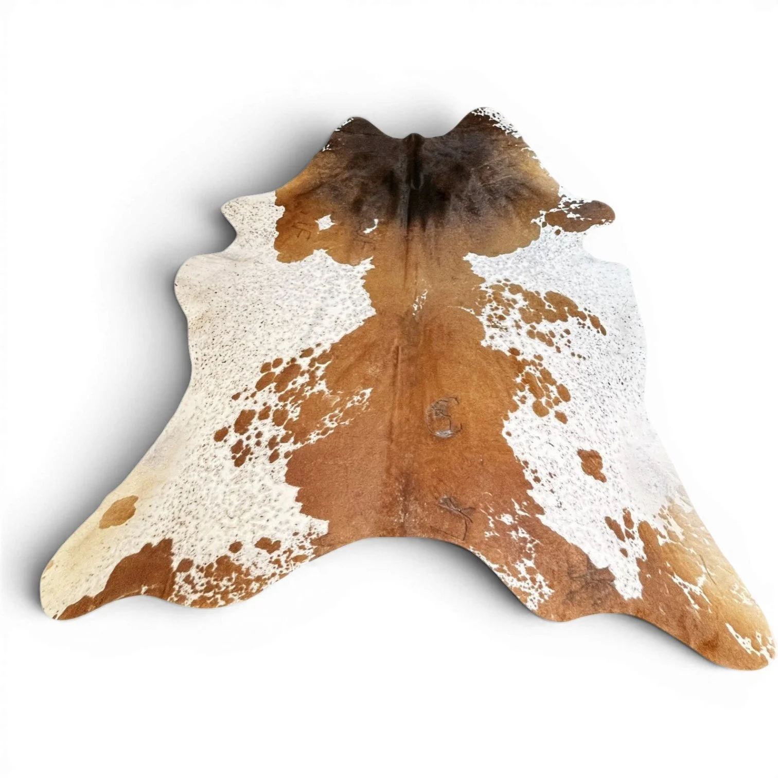 Premium Brown & White Cowhide Rug | Handmade Brazilian Natural Hide Rug