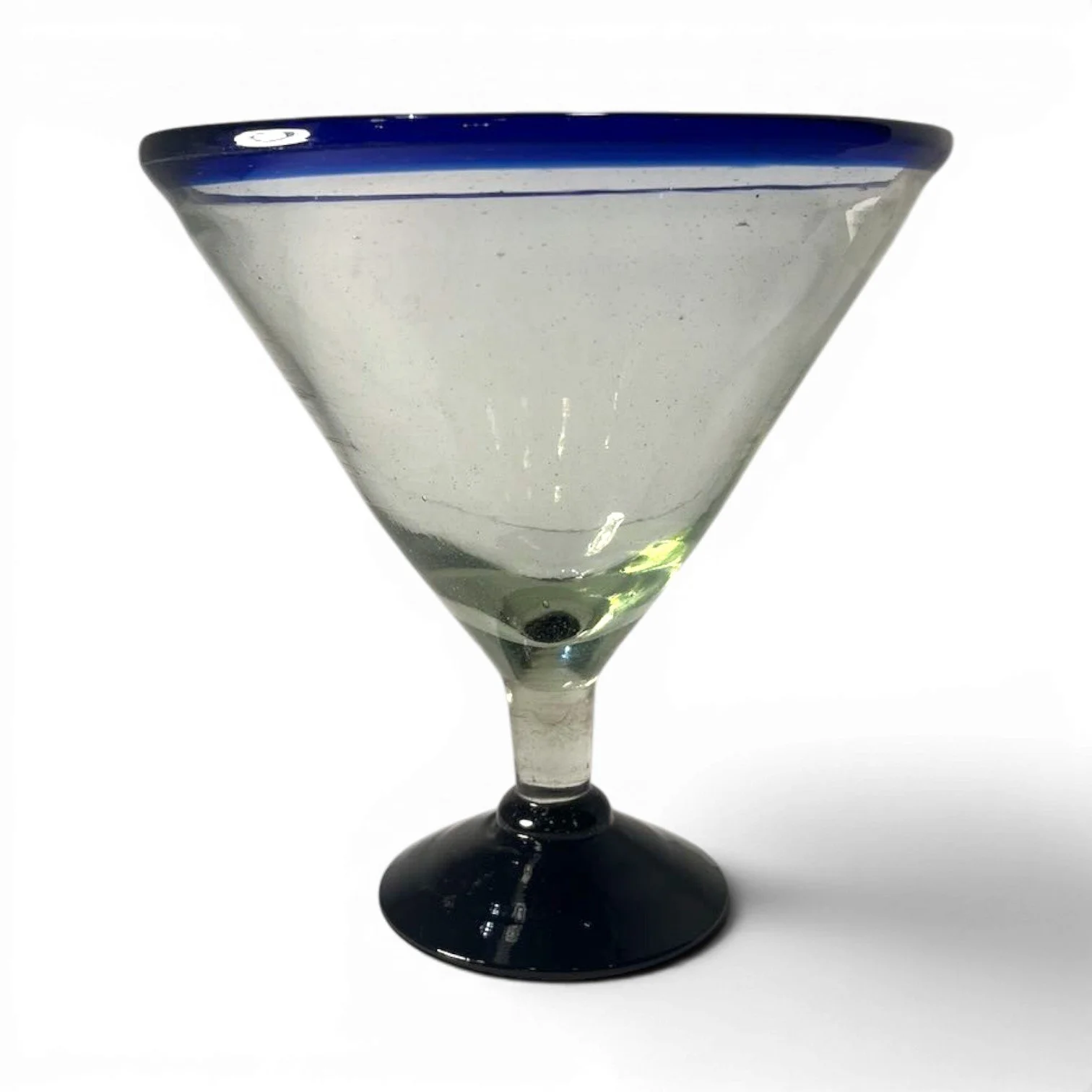Grande Azul Martini Glass Set | Handmade Mexican Handblown Martini Glasses (Set of 4)