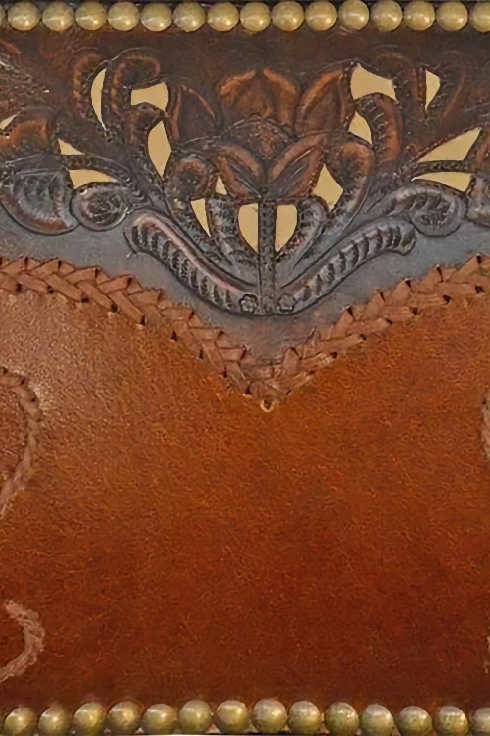 Yellowstone Tooled Leather Bar Stool