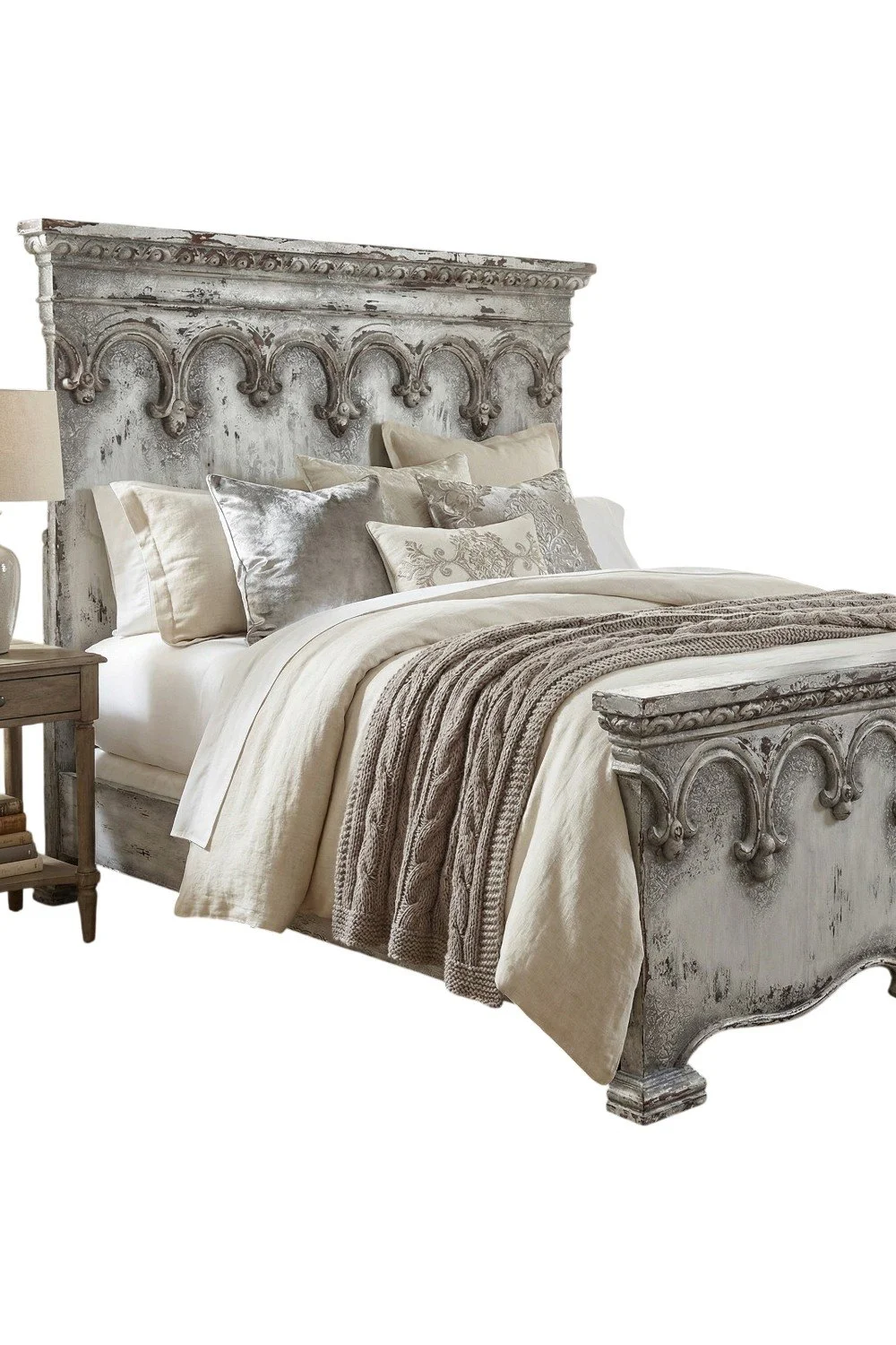 Castillo Bed Renaissance – Handmade Peruvian Carved Wood Bed