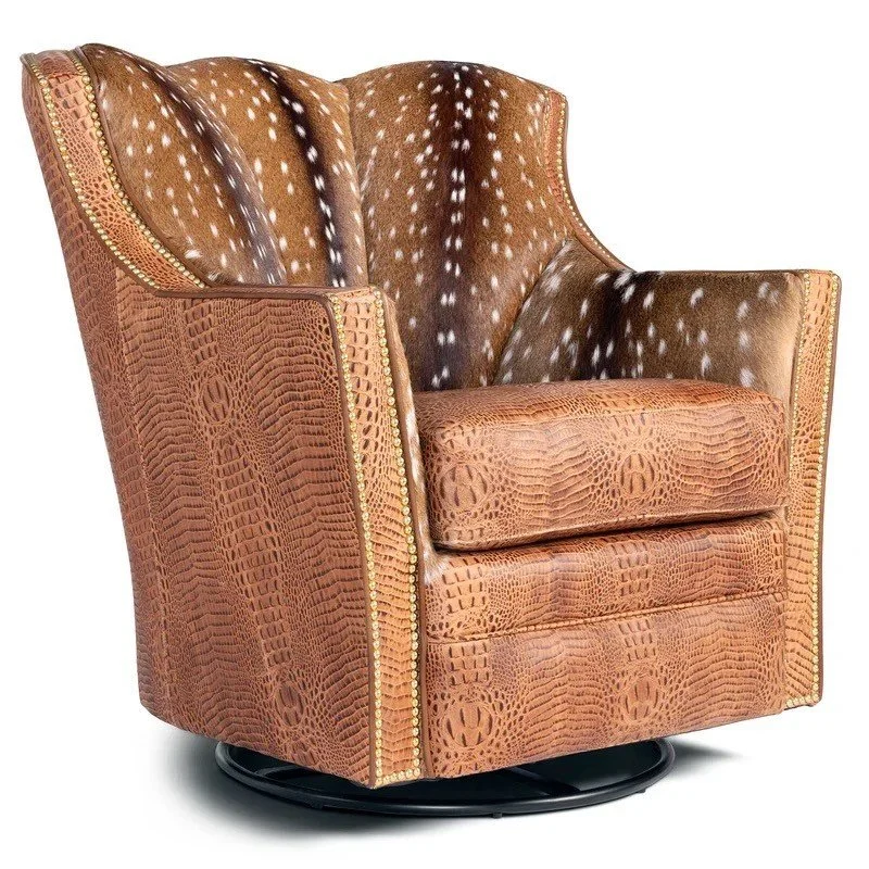 The Pueblo Axis & Croc Swivel Chair