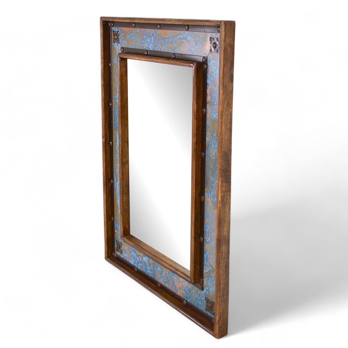 San Felipe Turquoise Copper Mirror