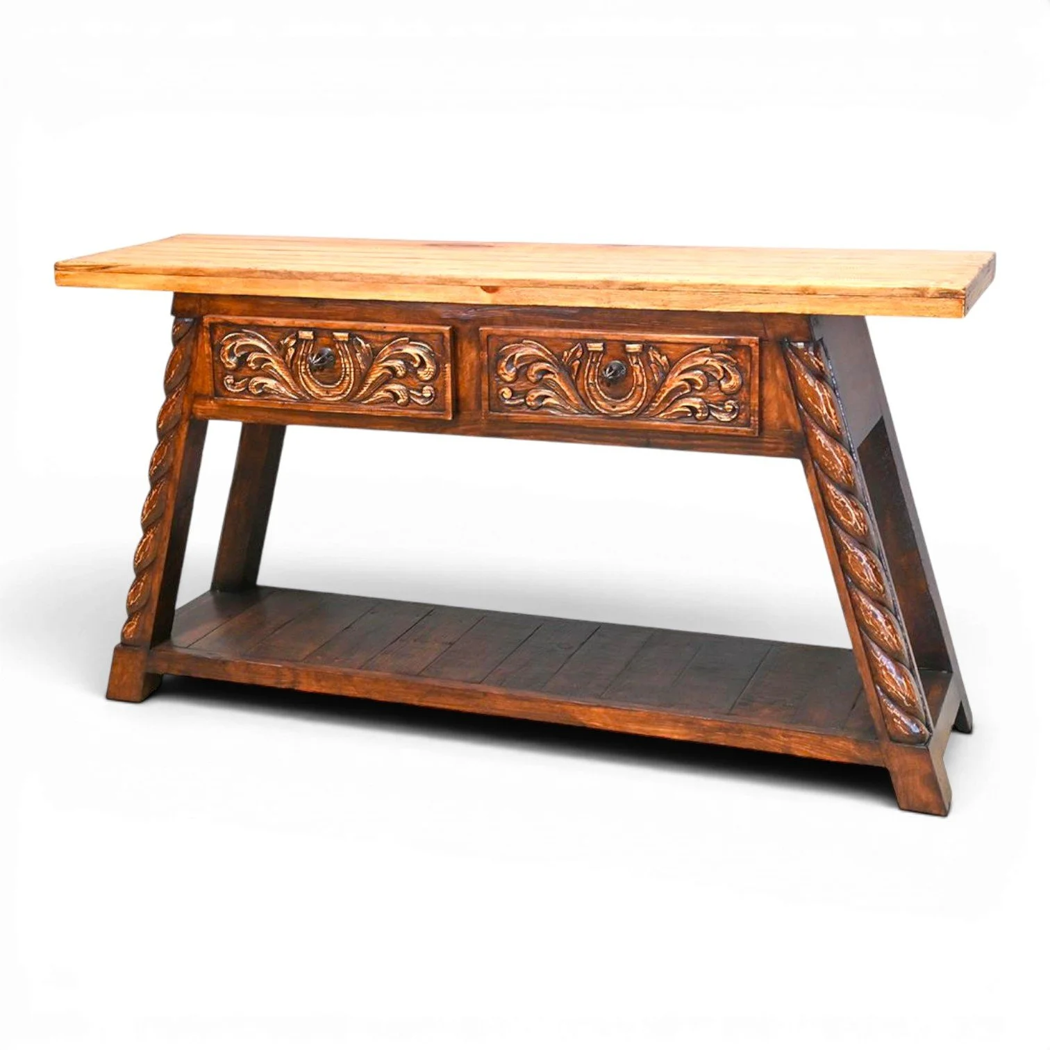 Herradura y Cuerda Sofa Table | Handmade Western Console Table Mexico