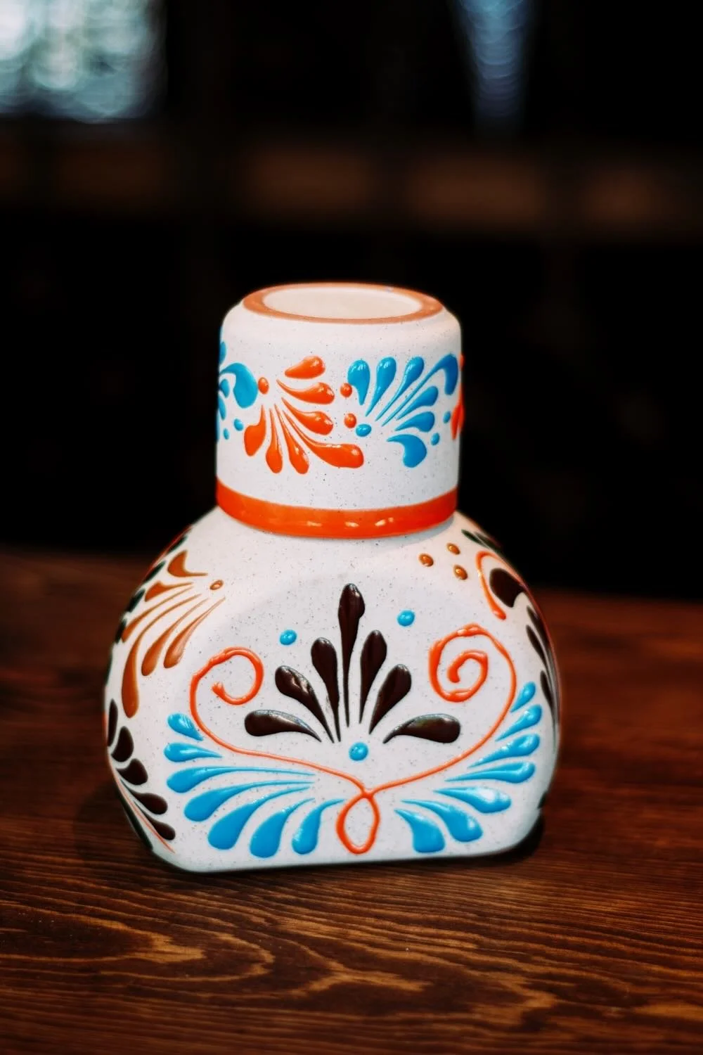 Stone Tequila Bottle with Cup