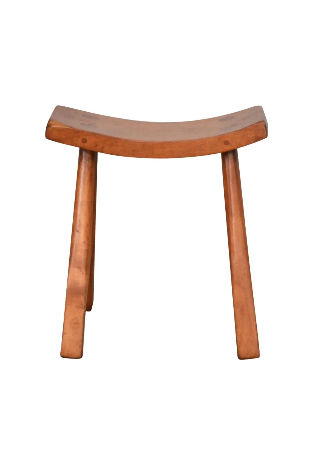 Cimarron Curved Primitive Stool – Rustic Handmade Stool
