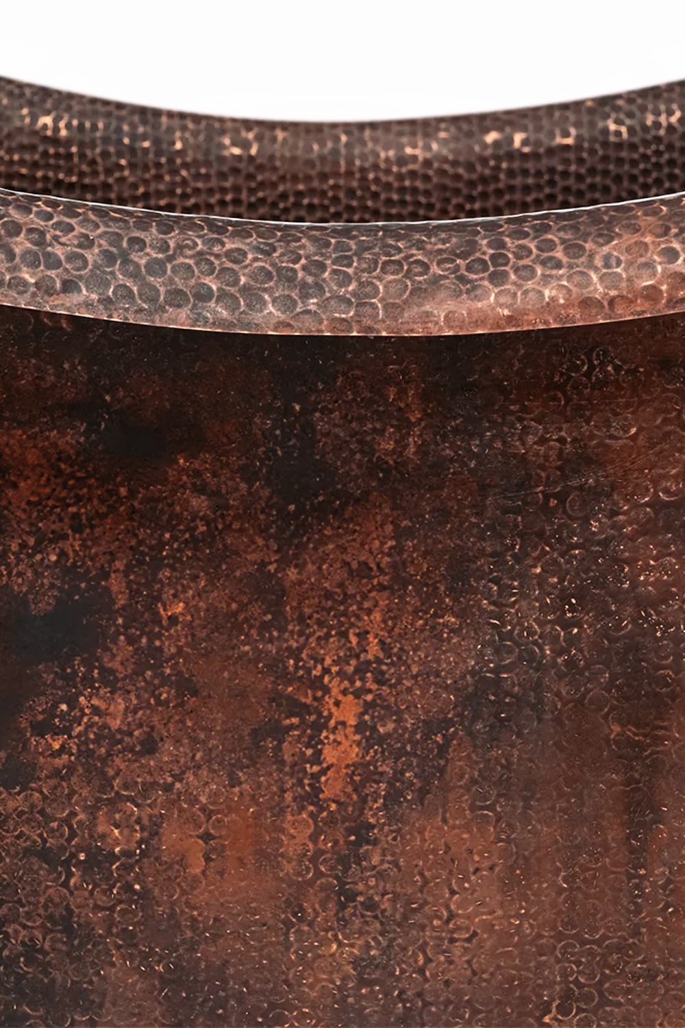 Hacienda 67" Hammered Copper Double Slipper Bathtub with Rings