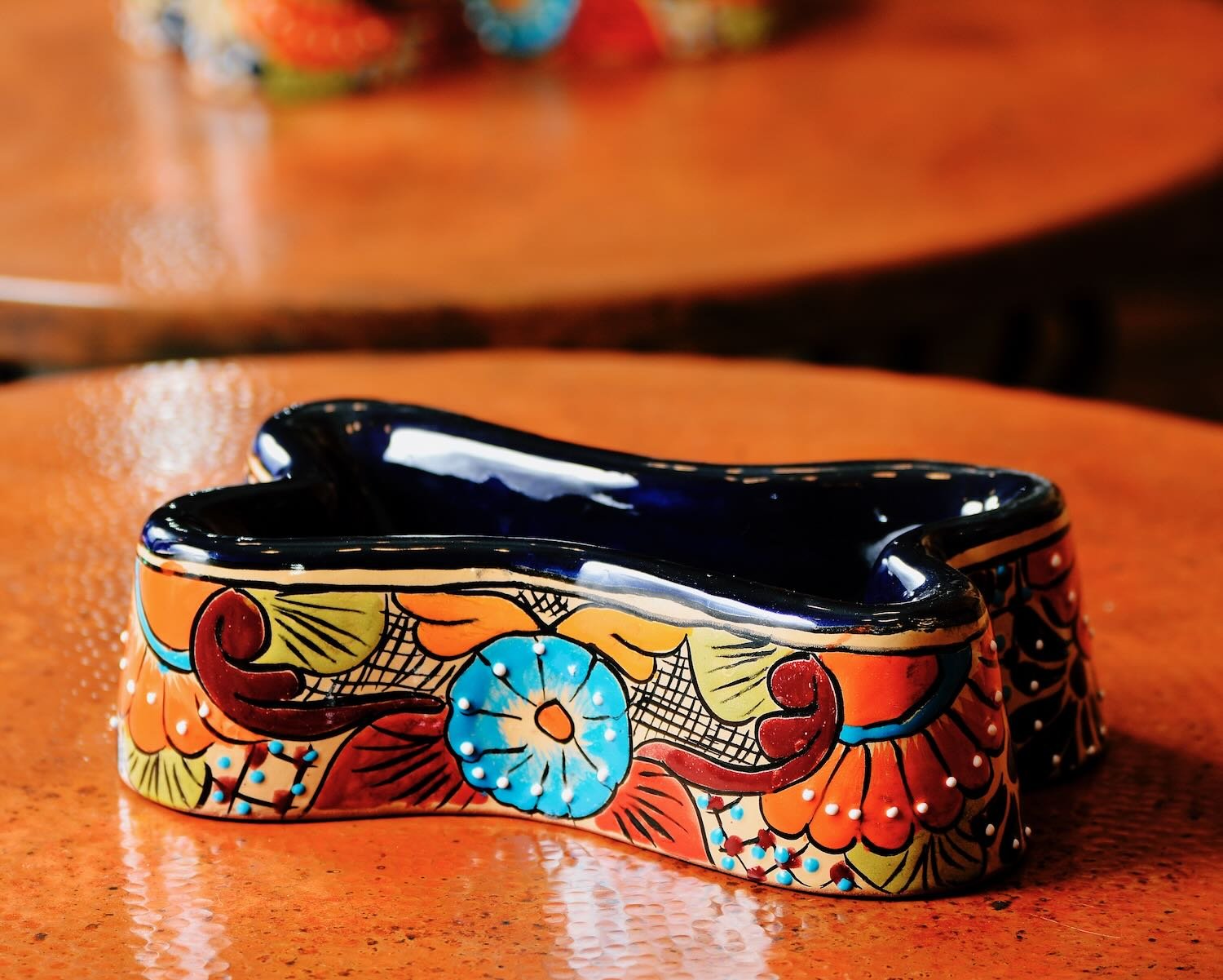 Talavera Dog Bone Bowl