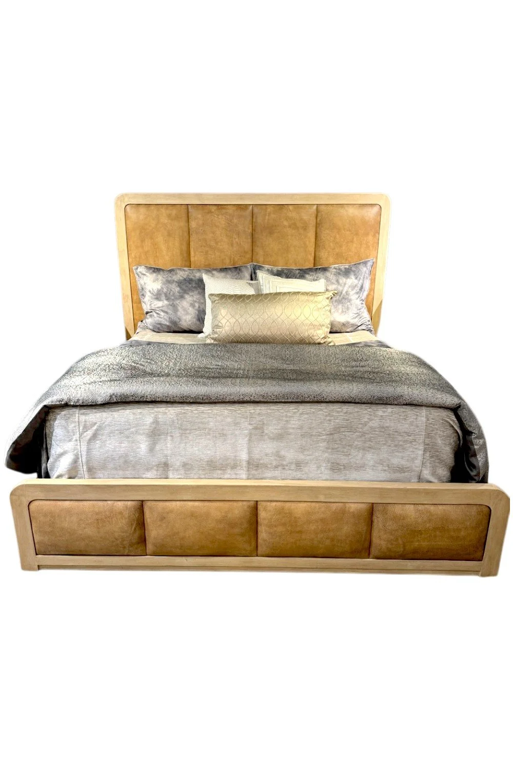 Yazmin Leather Platform Bed