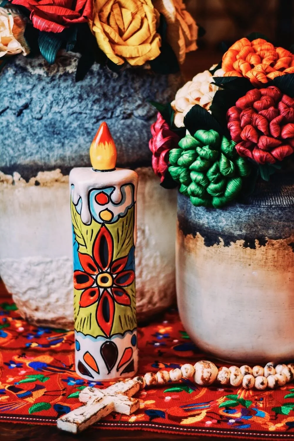 Talavera Candle