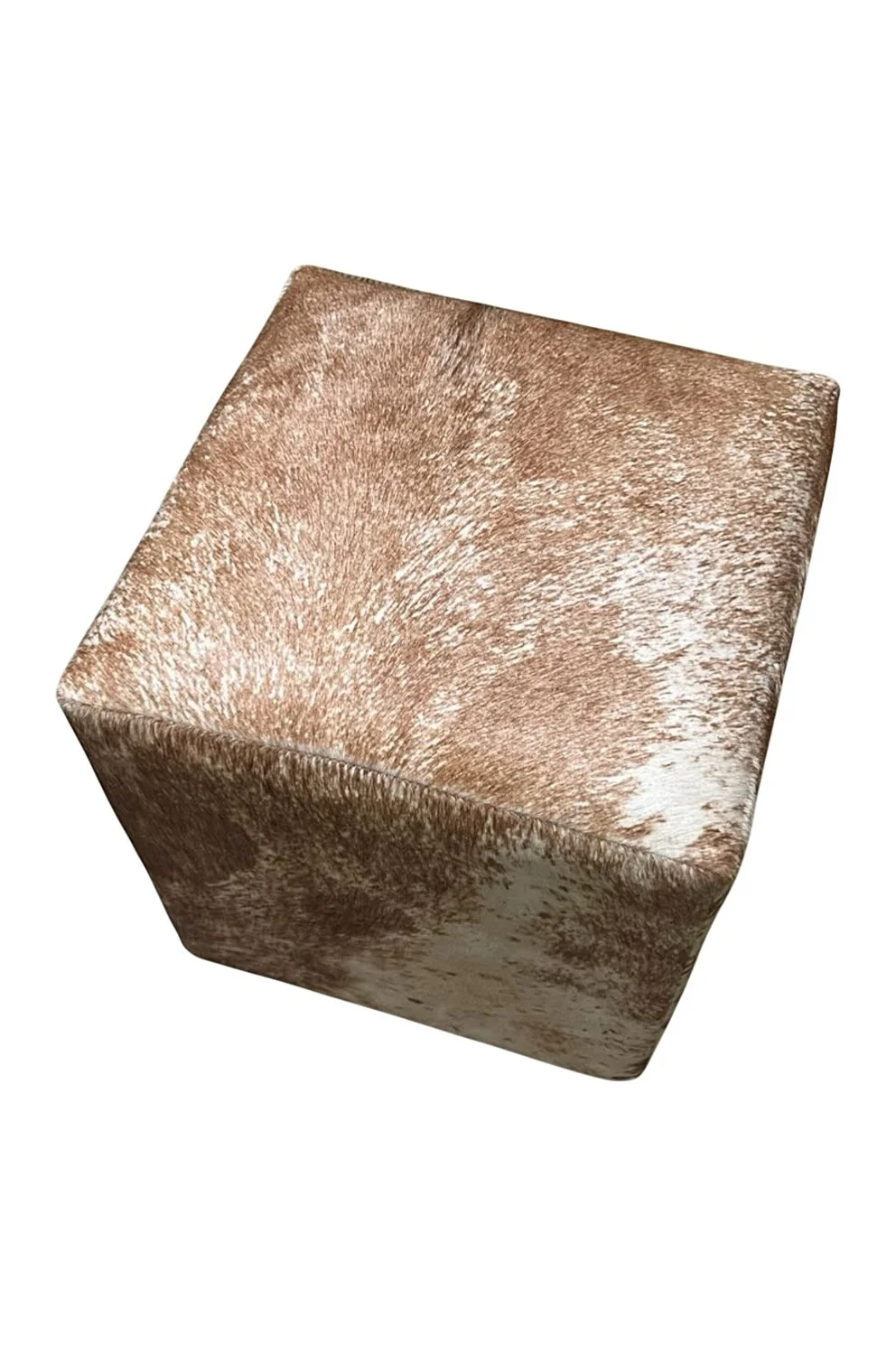 Cowhide Ottoman - Light Brindle