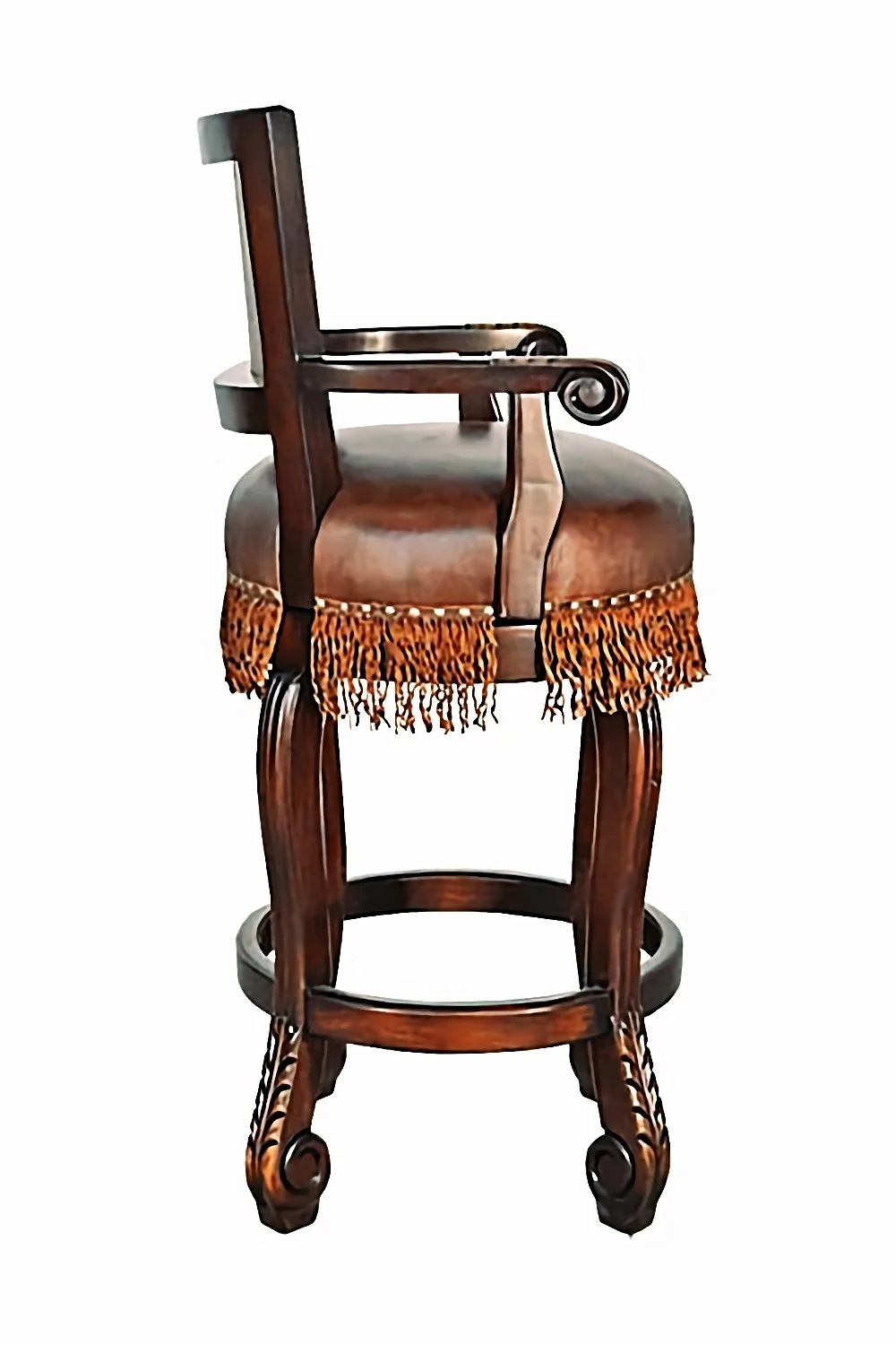 Yellowstone Tooled Leather Bar Stool