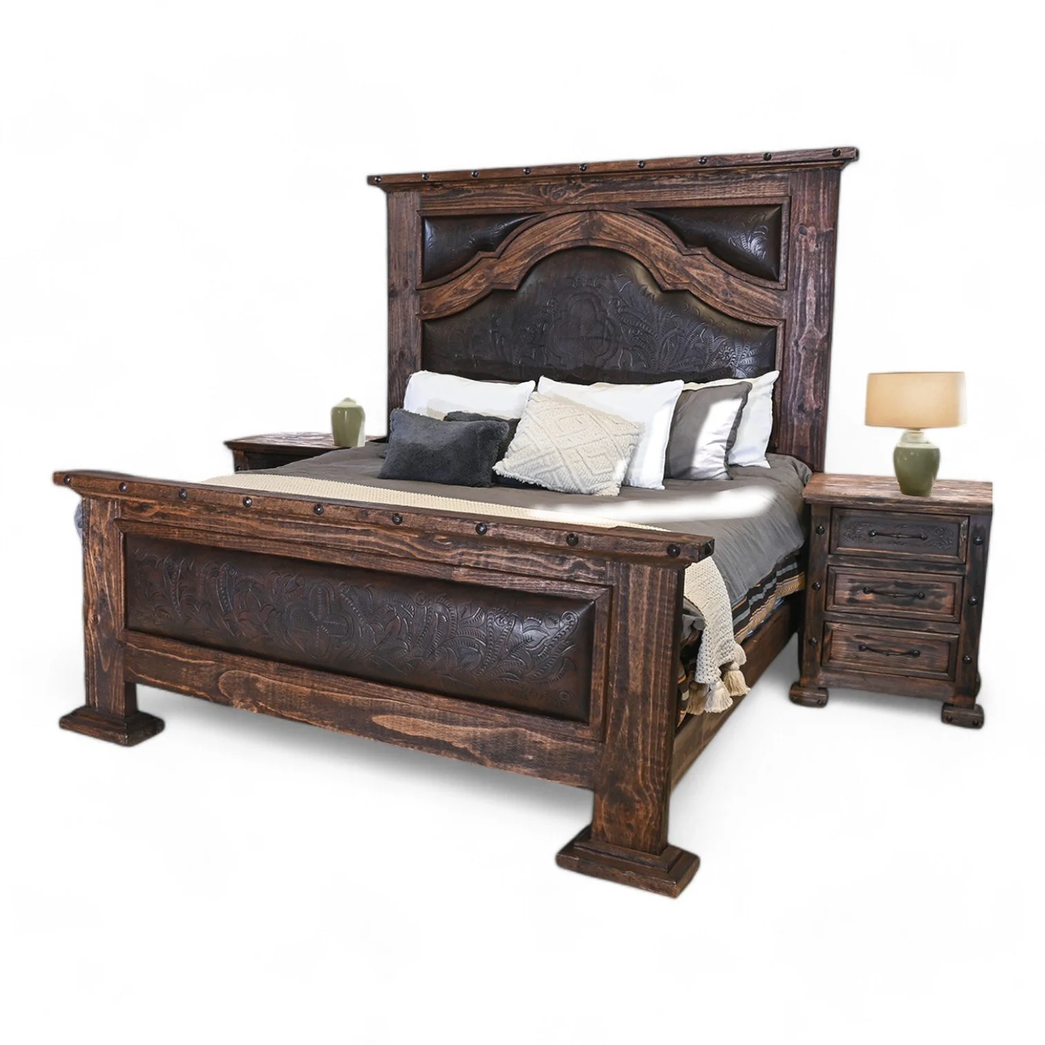 Tucson Tooled Leather Bed