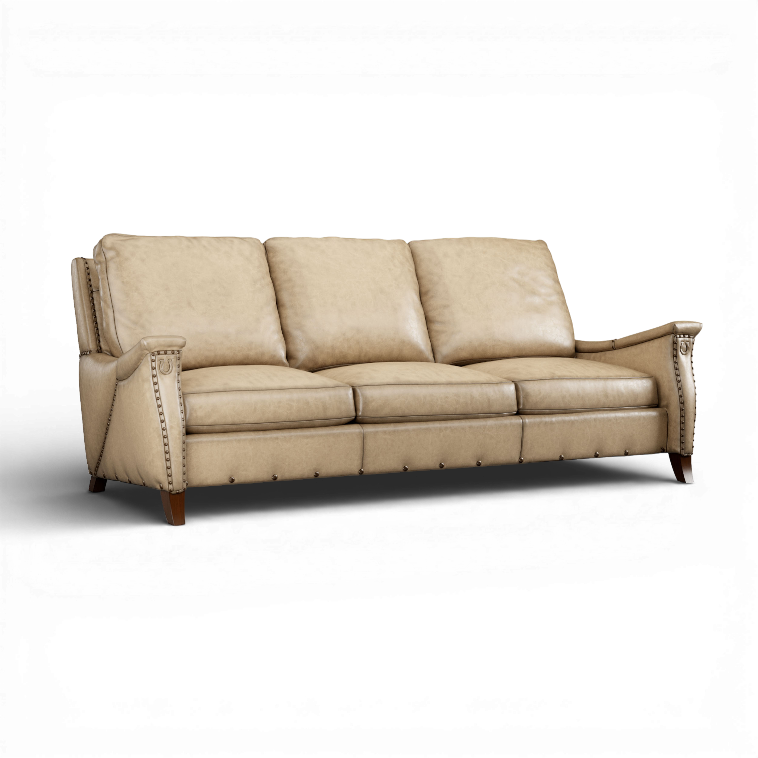 Corvallis Leather Sofa - Ivory