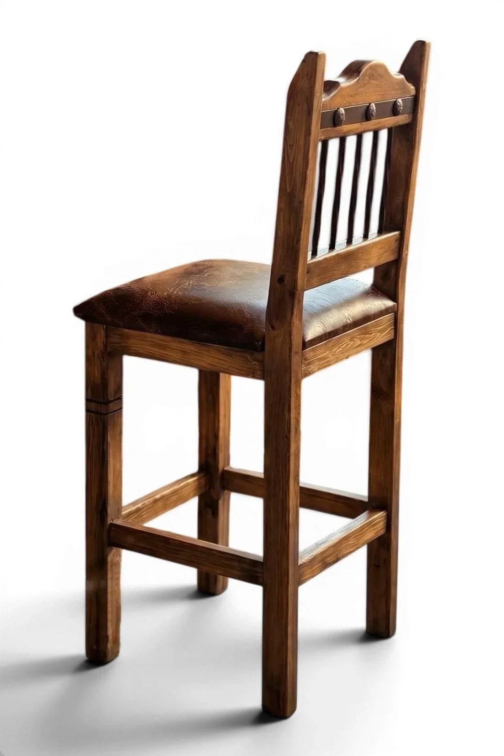 El Rancho Bar Stool – Handmade Mexican Rustic Leather Stool