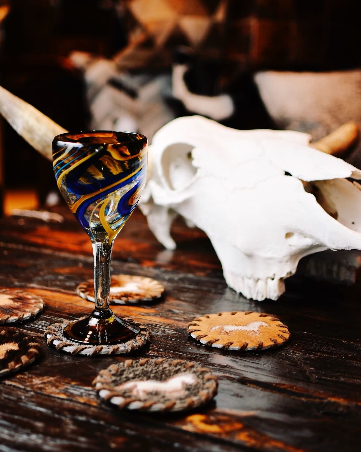 Caballo Cowhide Coaster